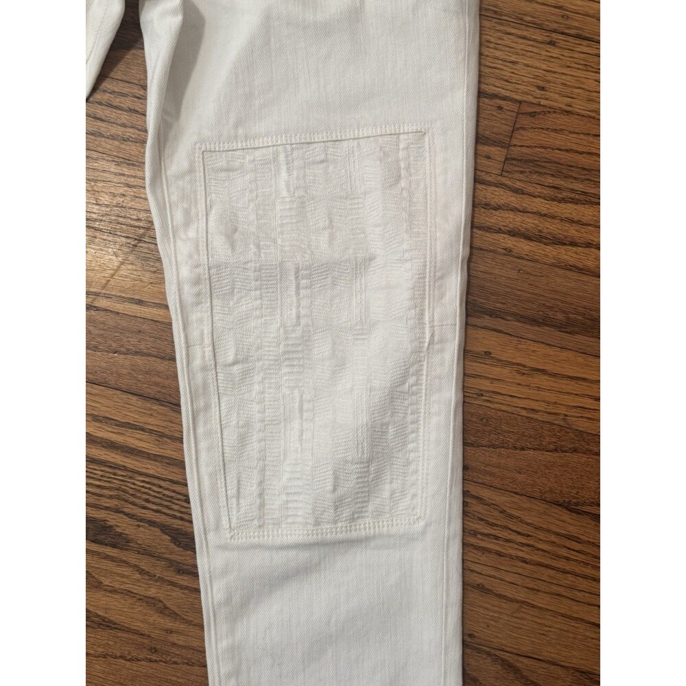 AG Adriano Goldschmied The Beau Slouchy Skinny Jeans 27 Optic White Ankle Sample - Picture 2 of 7